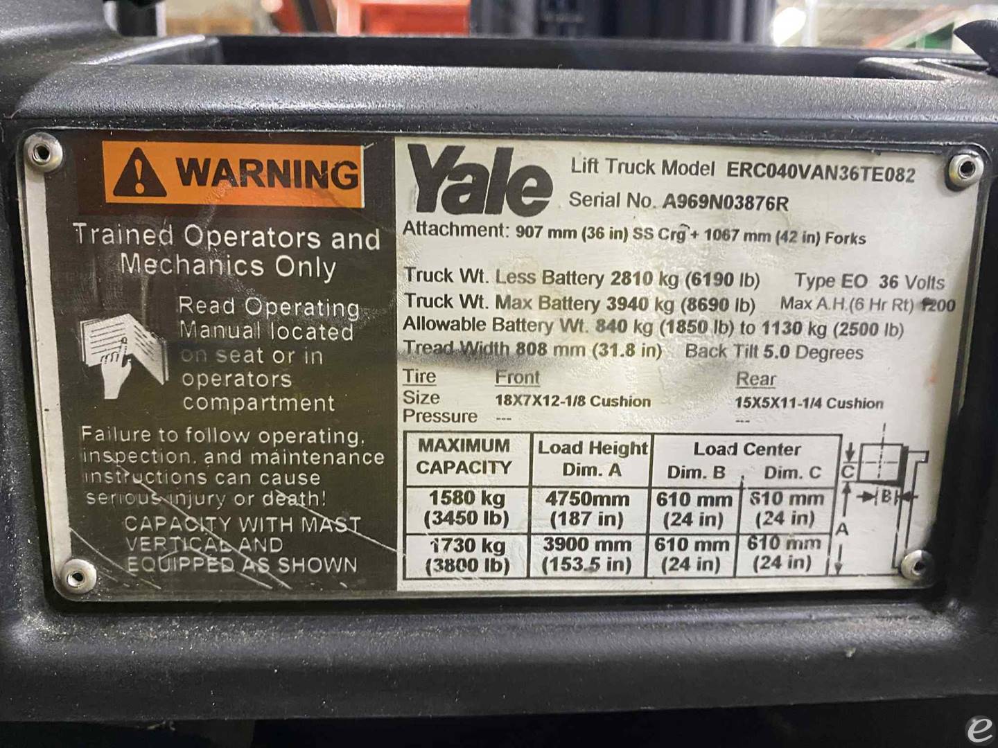 2017 Yale ERC-040VAN