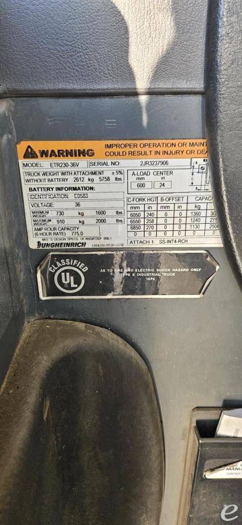 2012 Jungheinrich ETR230