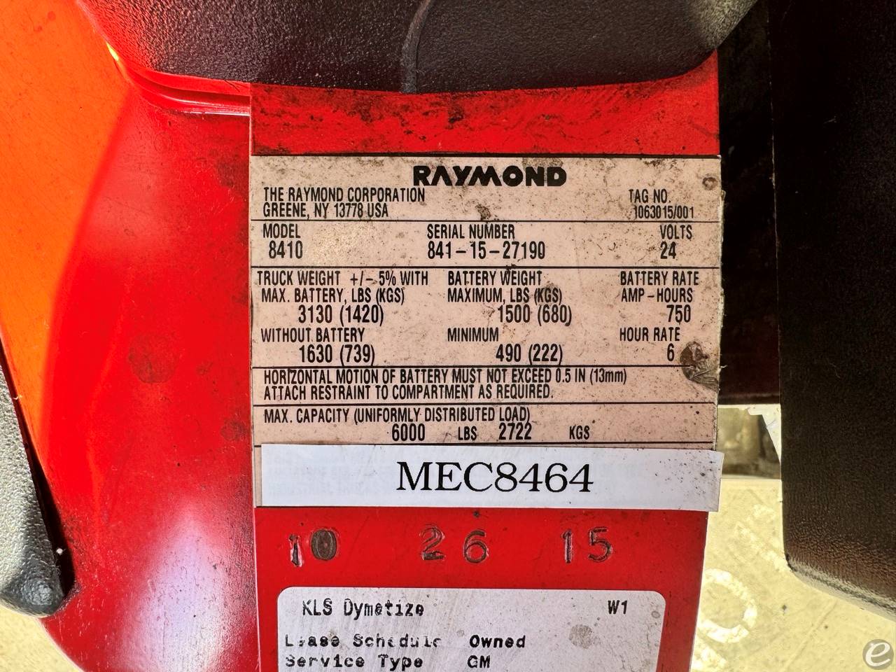 2015 Raymond 8410