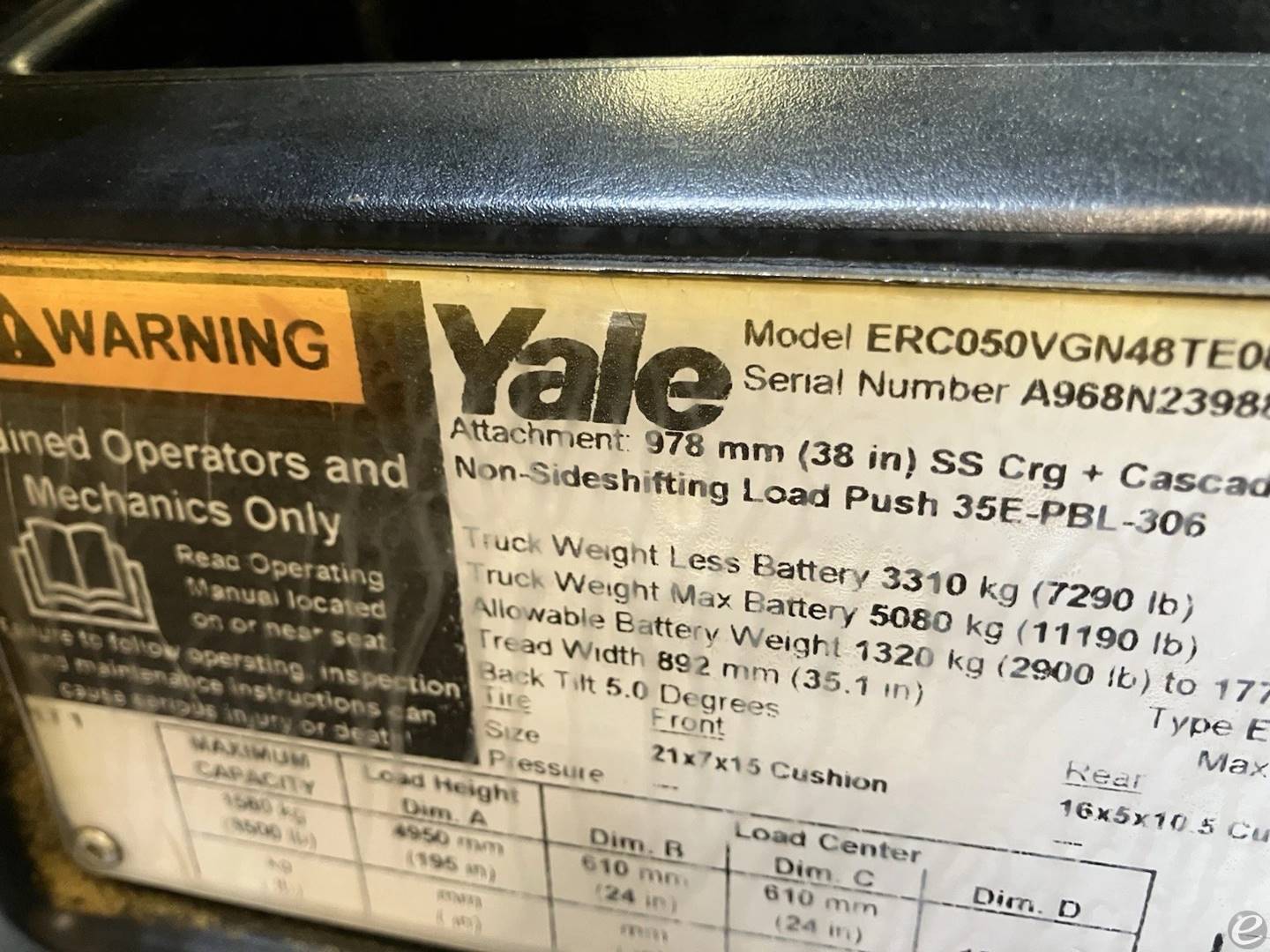 2020 Yale ERC050