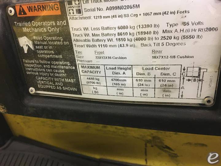 2014 Hyster E100XN
