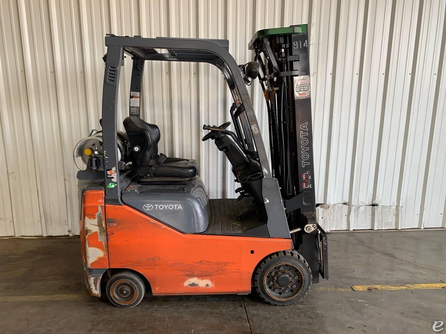 2019 Toyota 8FGCU15 LP Gas Forklift...