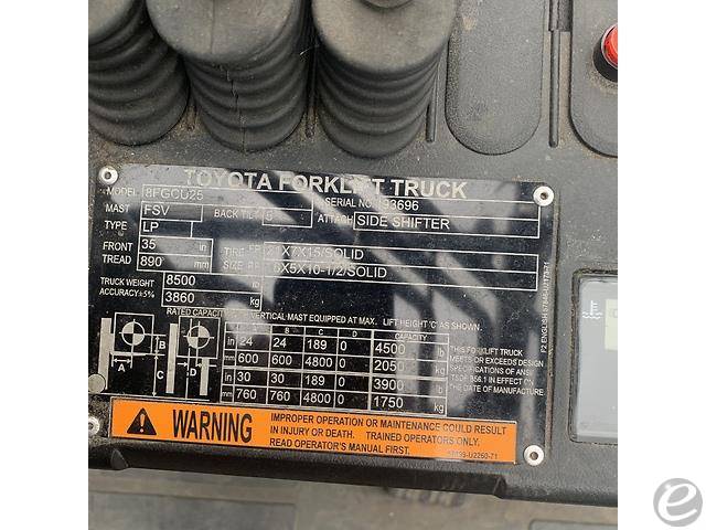 2018 Toyota 8FGCU25 LP Gas Forklift - 123Forklift