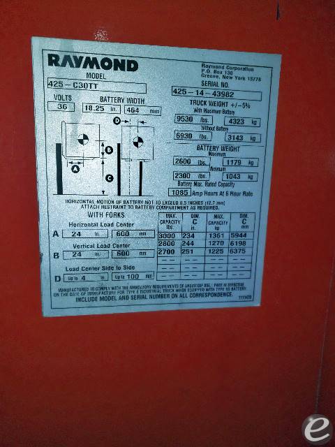 2014 Raymond 425-C30TT