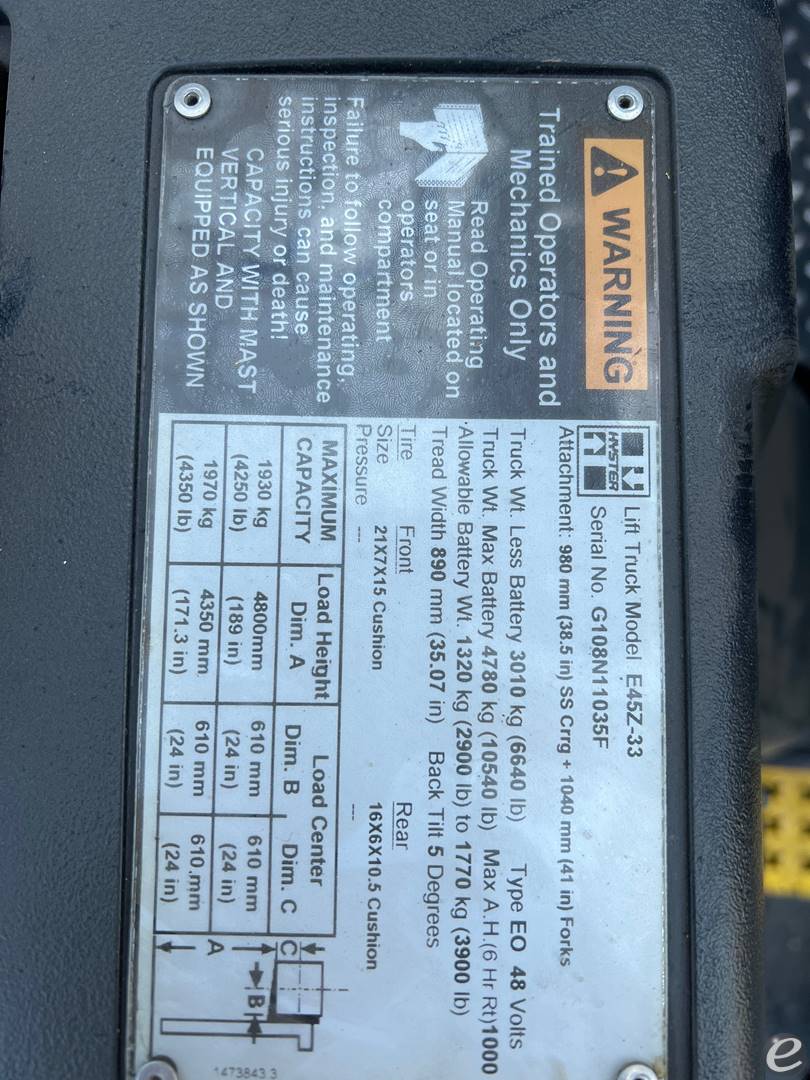 2008 Hyster E45Z-33