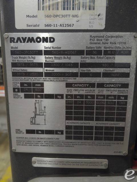 2011 Raymond 560OPC30TT