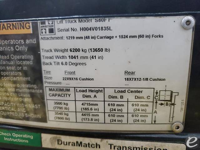 2013 Hyster S80FT LP Gas Forklift - 123Forklift
