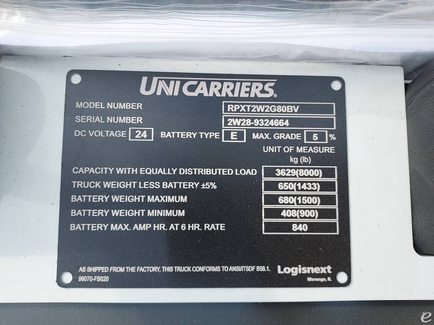 2024 Unicarriers RPX80B