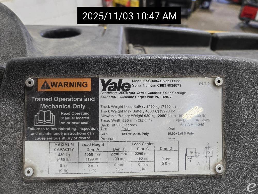 2018 Yale ESC040AD