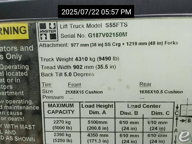 2014 Hyster S55FTS