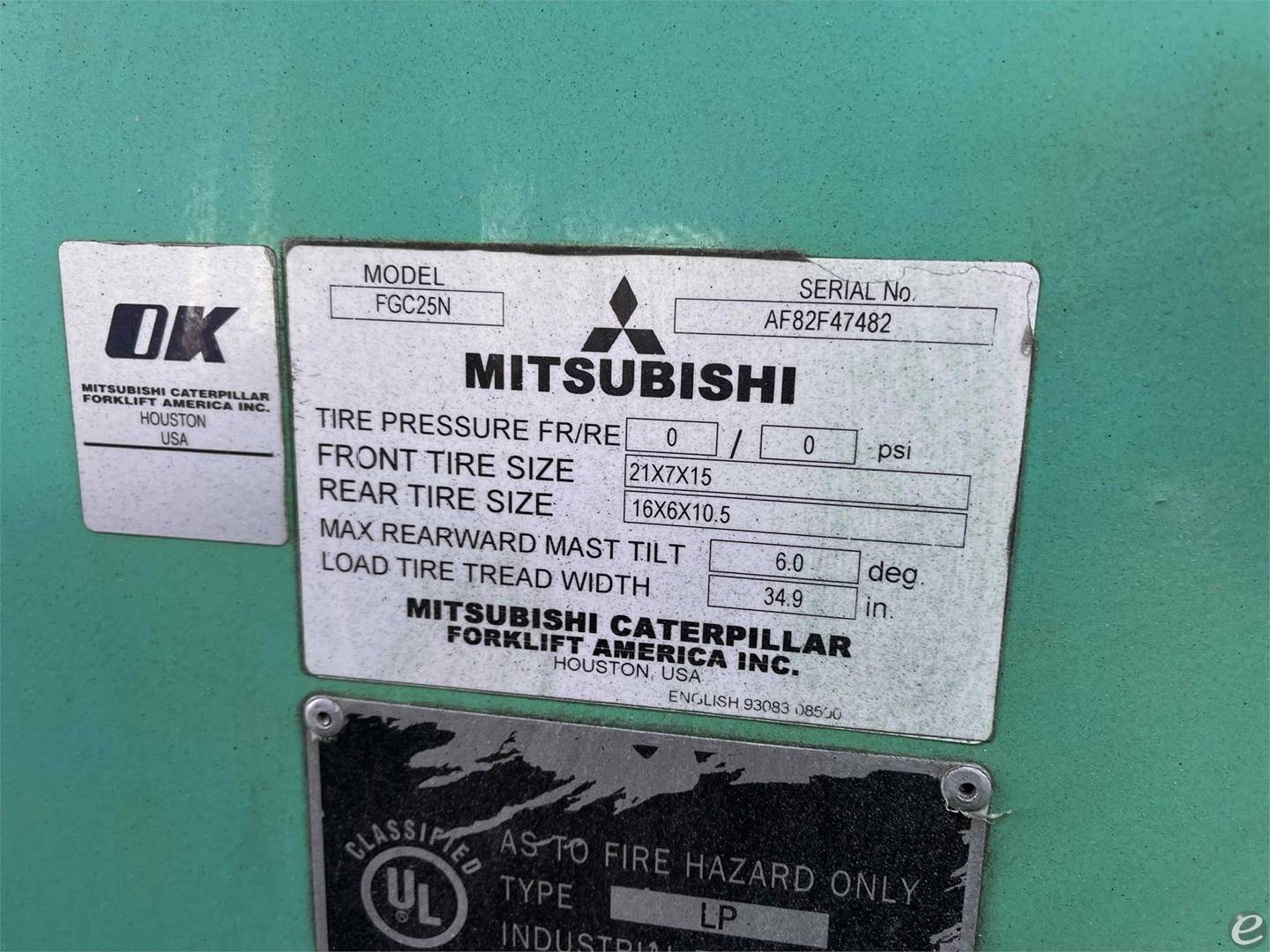 2020 Mitsubishi FGC25N