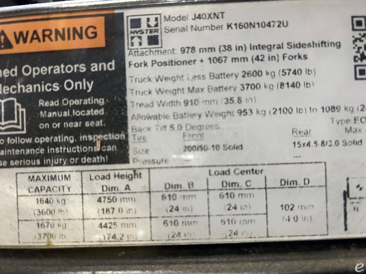 2020 Hyster J40XNT