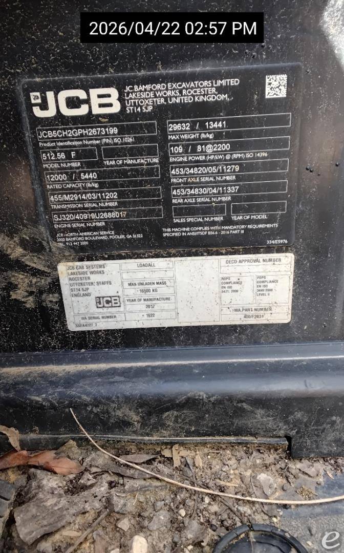 2018 JCB 512-56