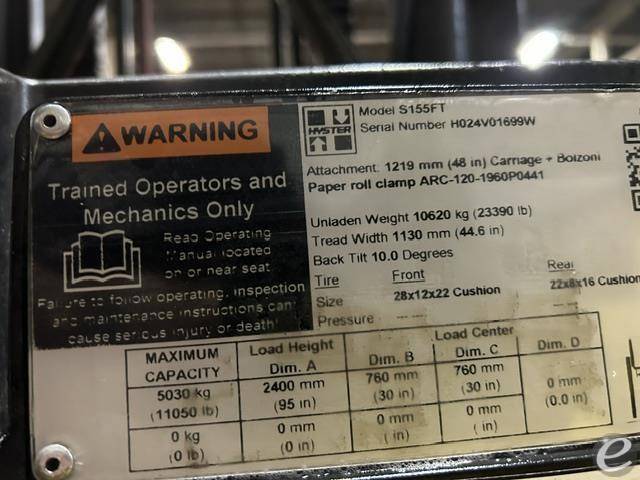2022 Hyster S155FT