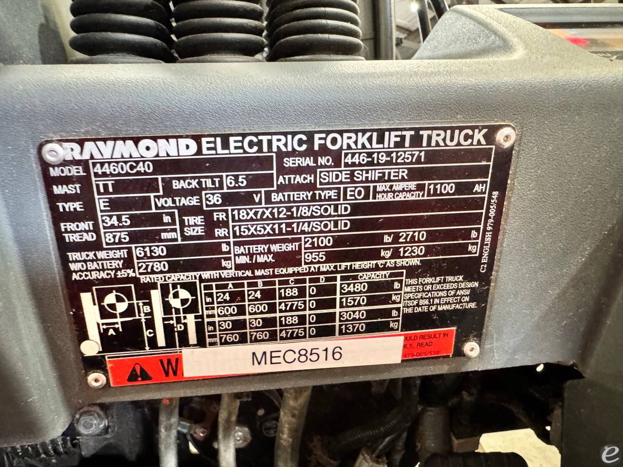 2019 Raymond 4460C40