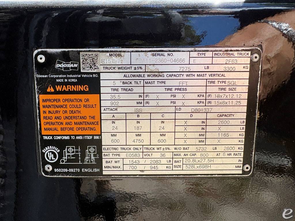 2021 Doosan B15ST-7
