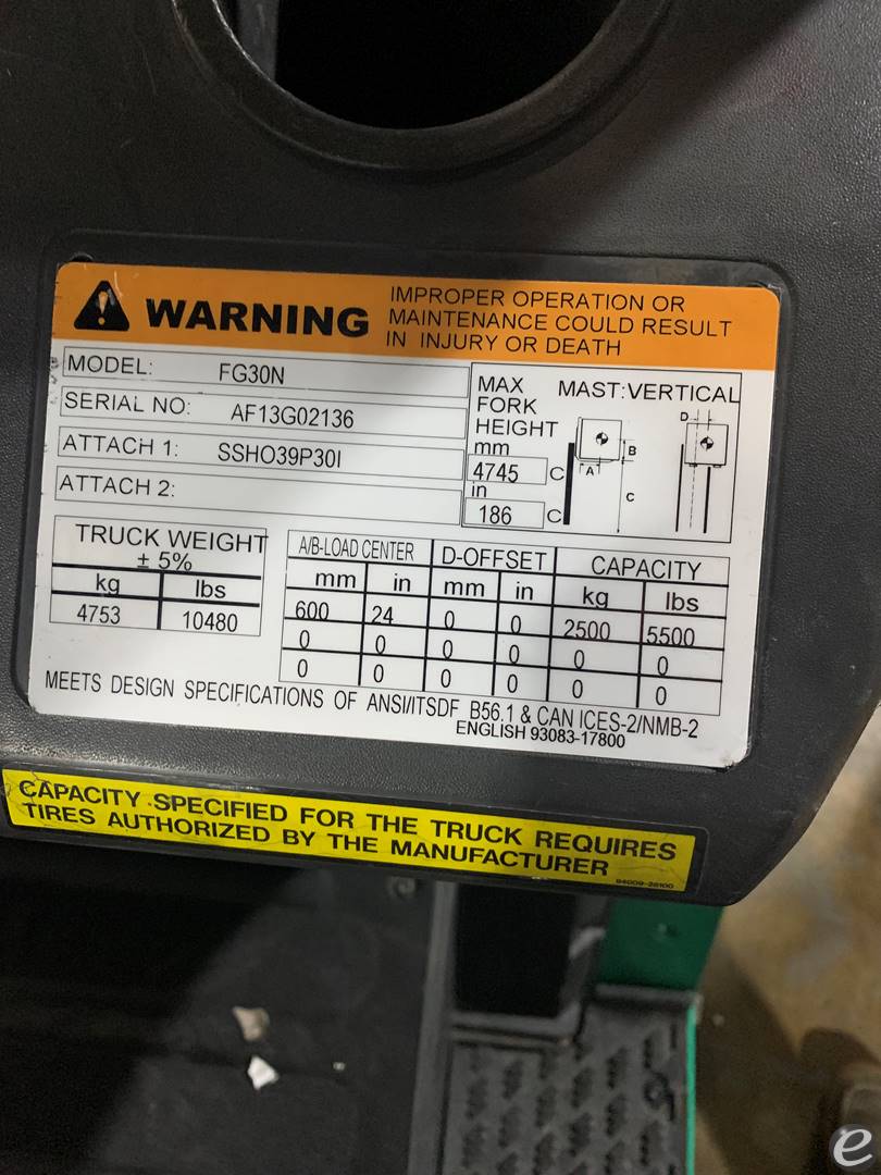 2019 Mitsubishi FG30N5 LP Gas Forklift - 123Forklift