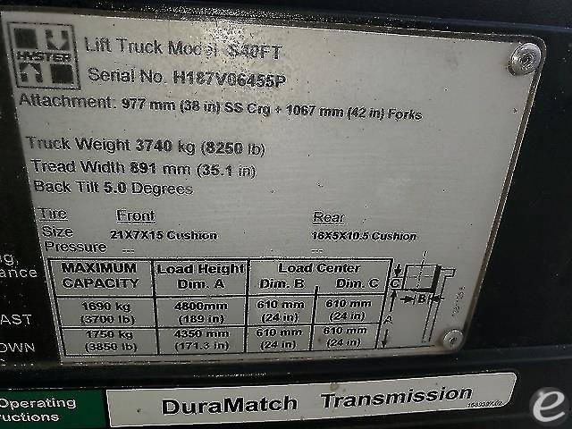 2016 Hyster S40FT