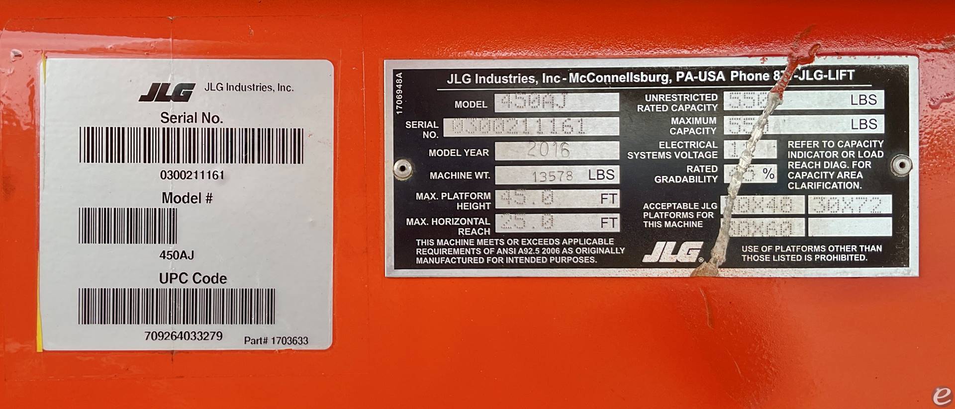 2016 JLG 450AJ