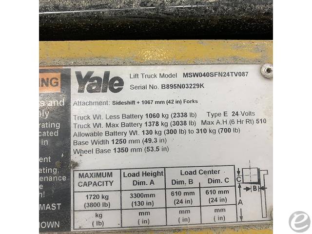 2012 Yale MSW040-F