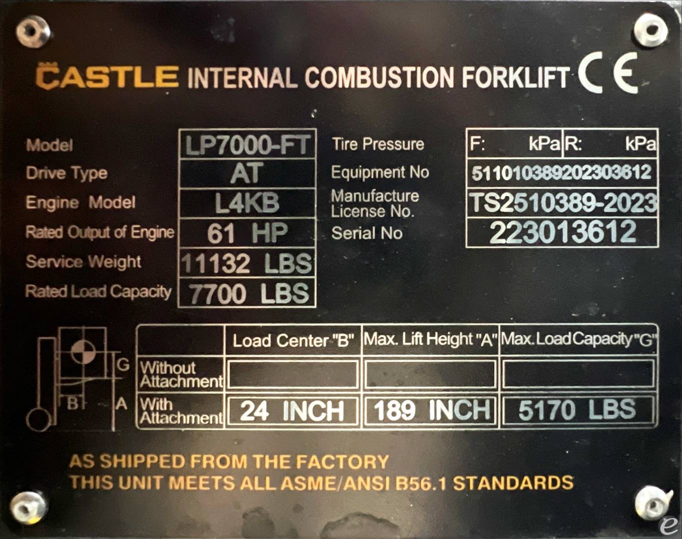 2025 Castle LP7000-FT
