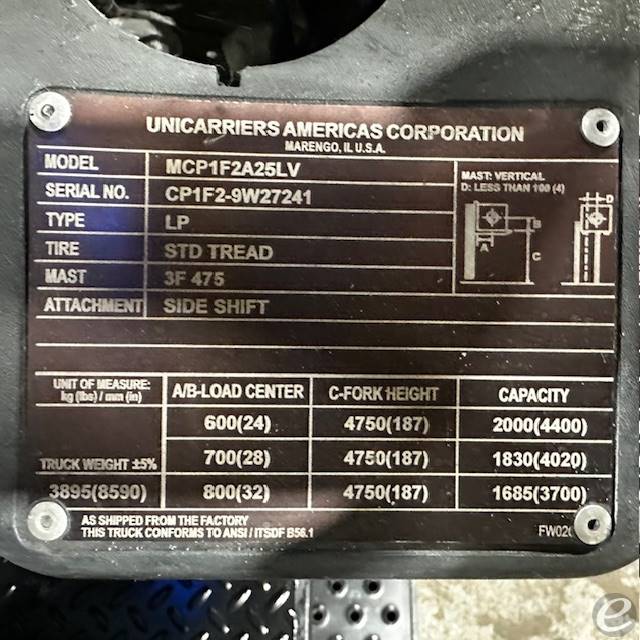 2018 Unicarriers CF50LP