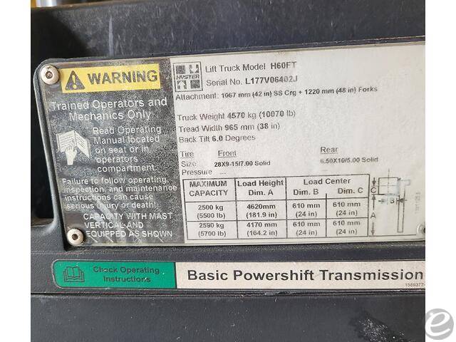 2011 Hyster H60FT LP Gas Forklift - 123Forklift
