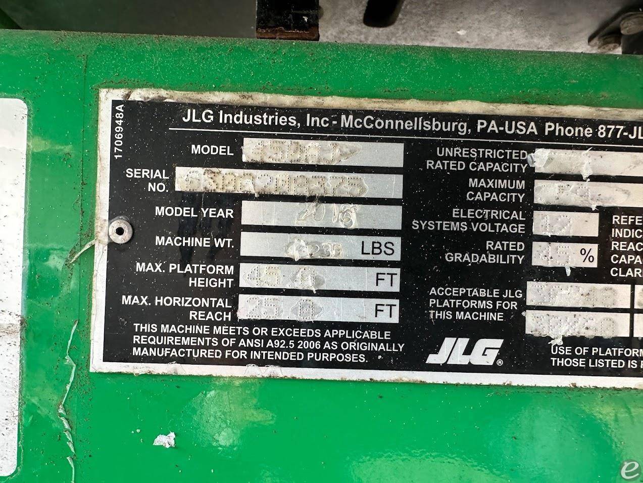 2016 JLG 450AJ LP Gas Boom Lift - 123Forklift