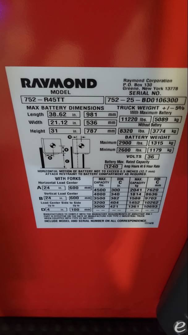 2025 Raymond 752-R45TT