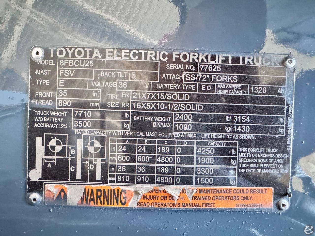 2018 Toyota 8FBCU25 Electric Forklift - 123Forklift