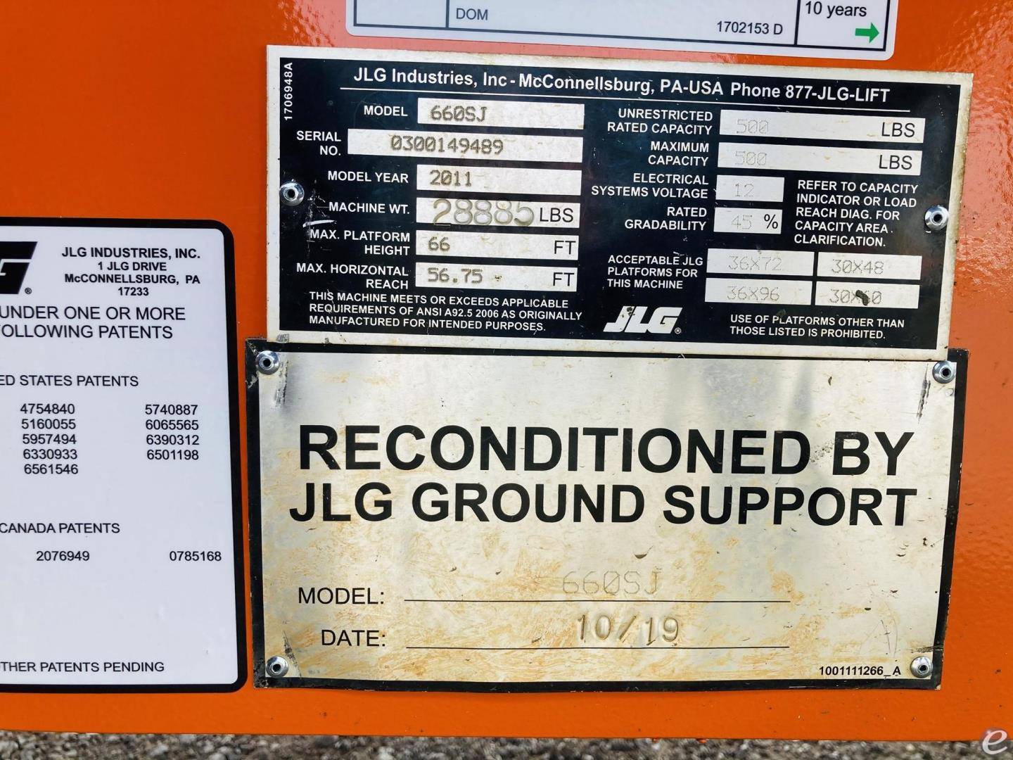 2011 JLG 660SJ