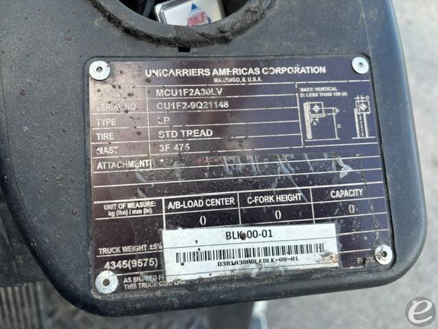 2018 Unicarriers MCU1F2A30LV