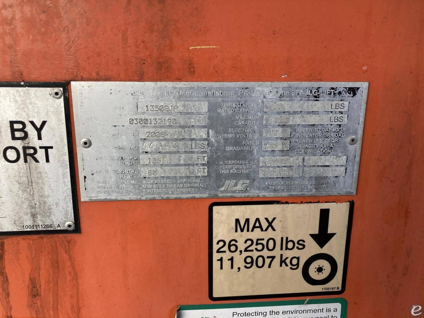 2008 JLG 1350SJP