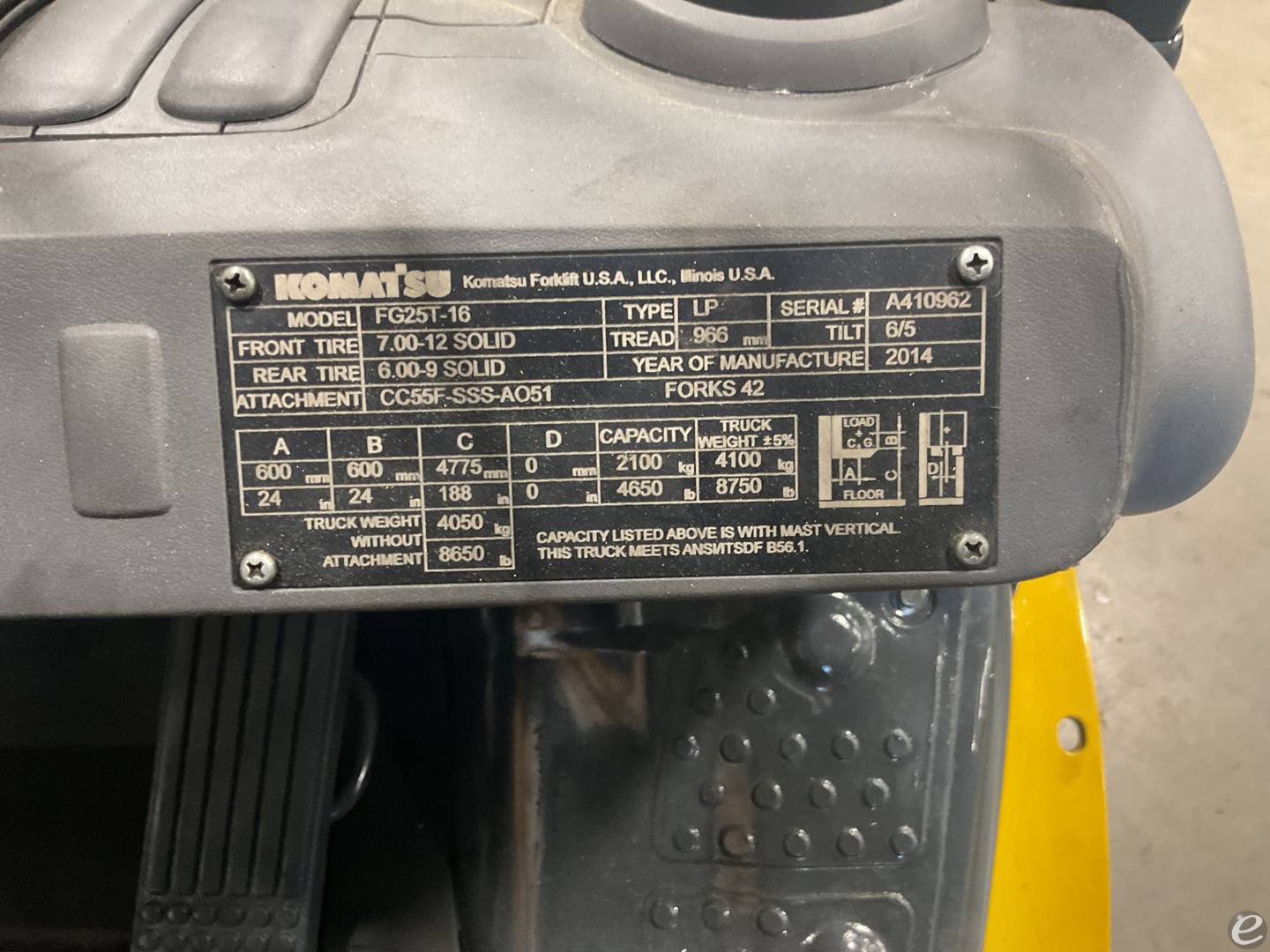 2014 Komatsu FG25T-16