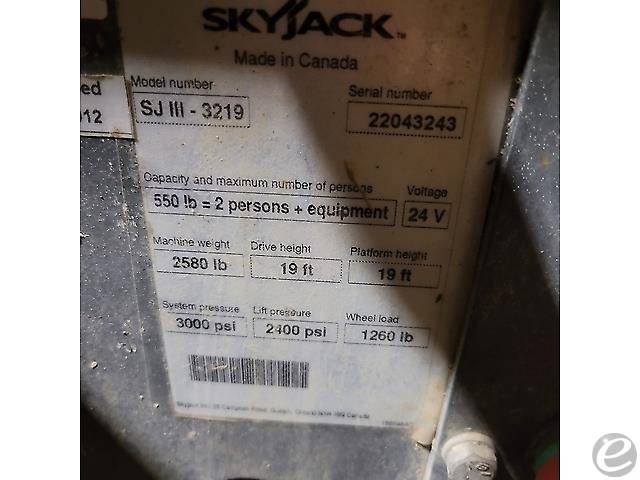2015 Skyjack SJ-3219