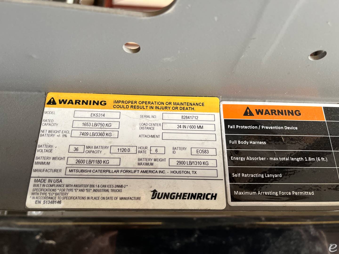 2020 Jungheinrich EKS314