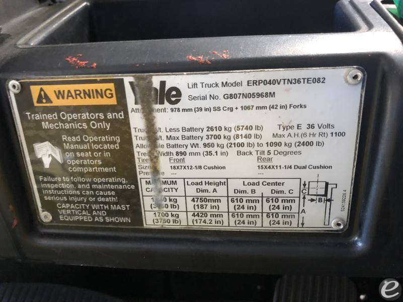 2014 Yale ERP040VT
