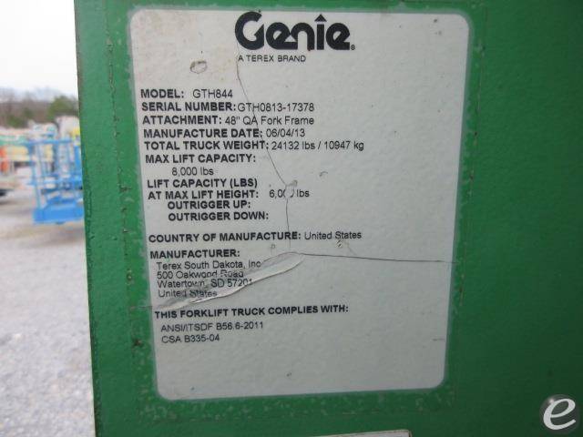 2013 Genie GTH844