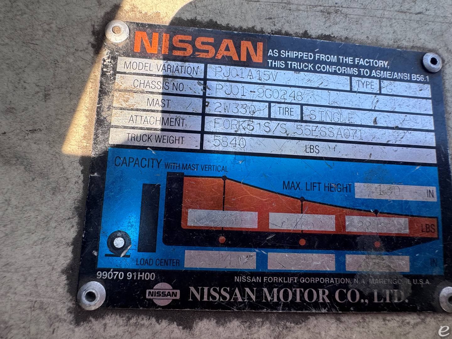 1997 Nissan PJ01A15V