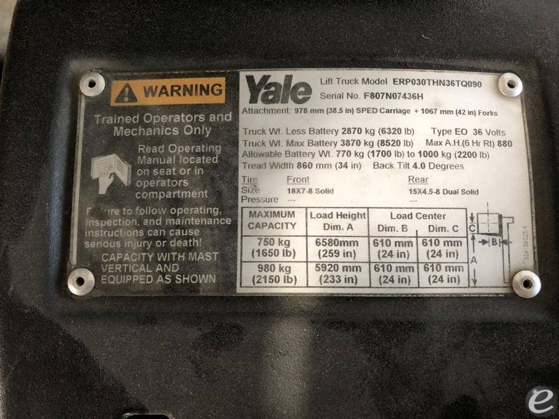 2010 Yale ERP030TH