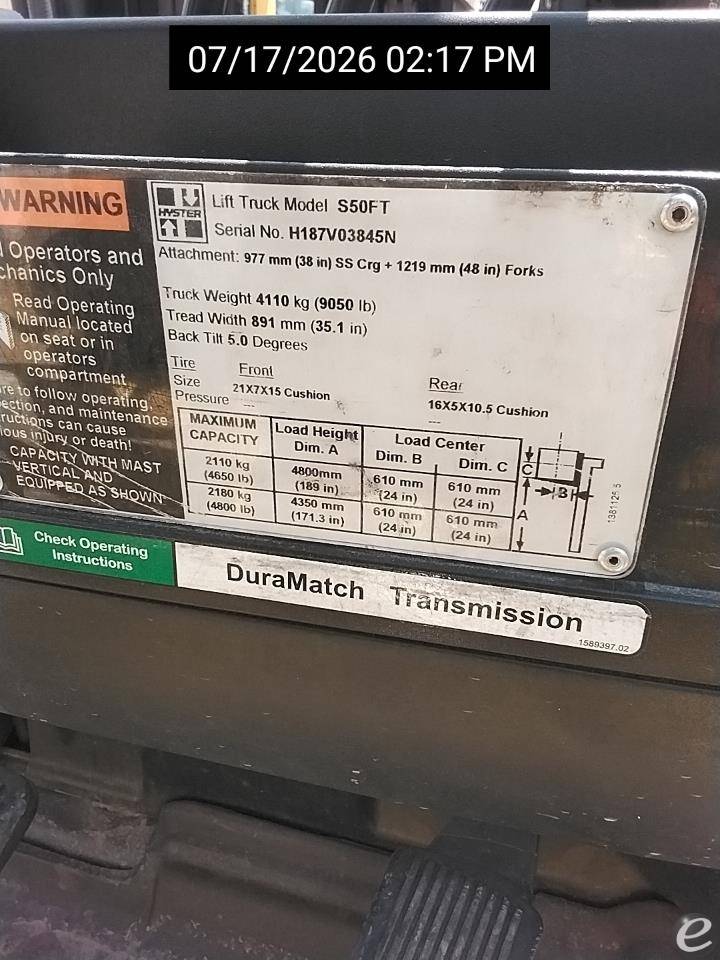 2015 Hyster S50FT