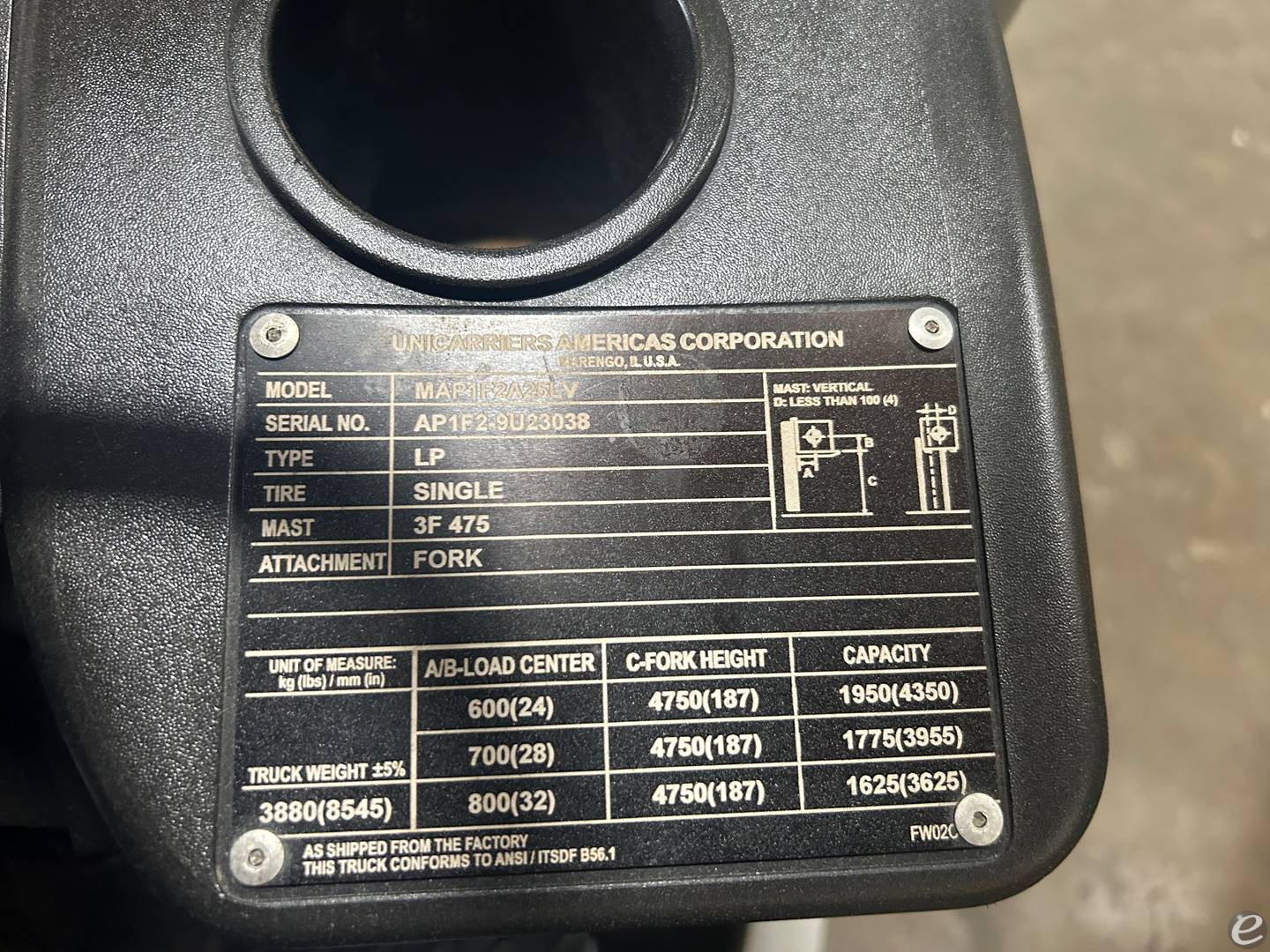 2019 Unicarriers AF50LP LP Gas Fork...