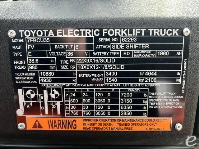 2021 Toyota 7FBCU35