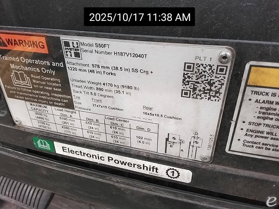 2019 Hyster S50FT