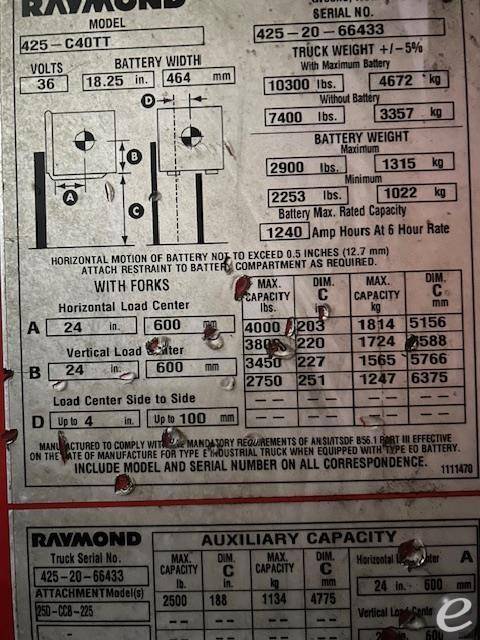 Raymond 425C40TT
