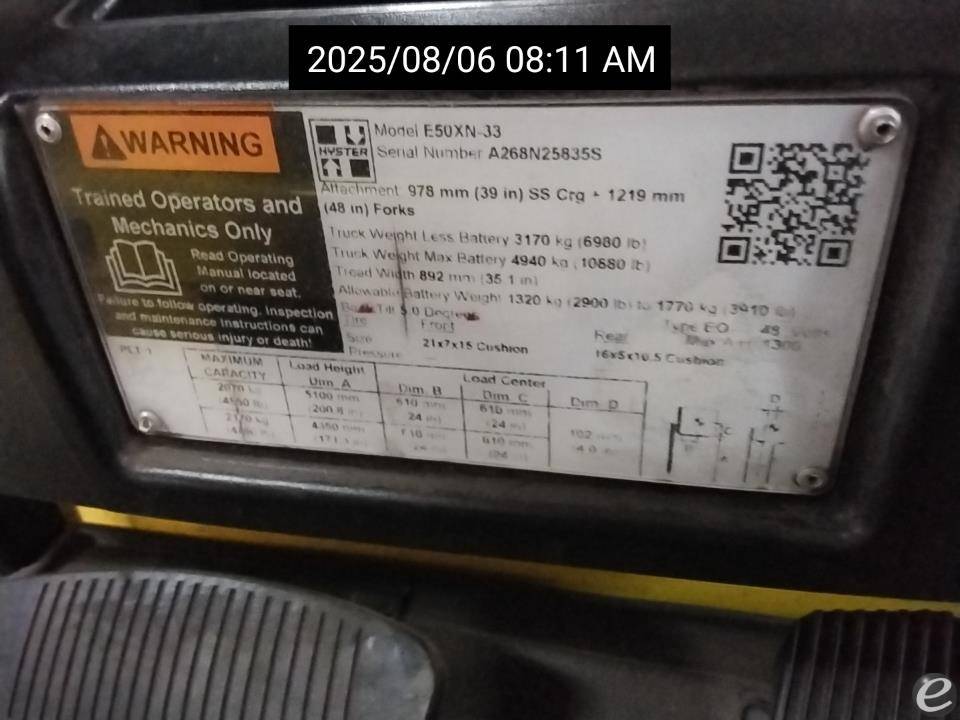2018 Hyster E50XN