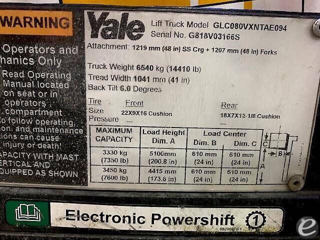 2018 Yale GC080VXBCS