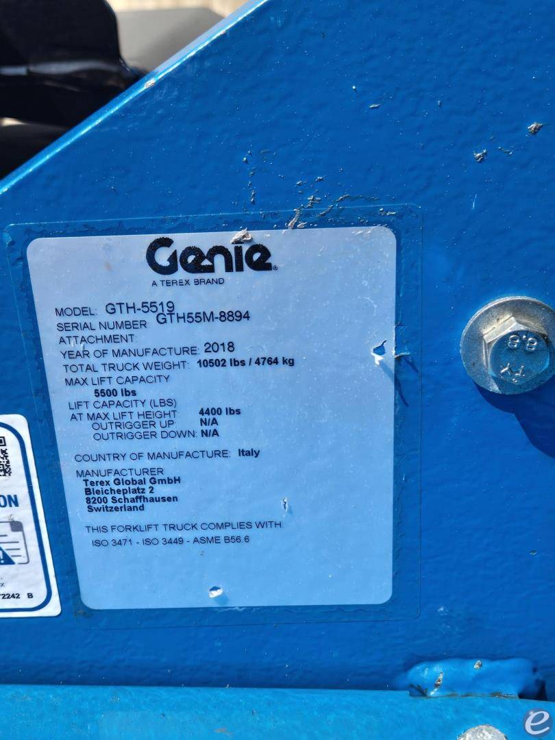 2018 Genie GTH5519