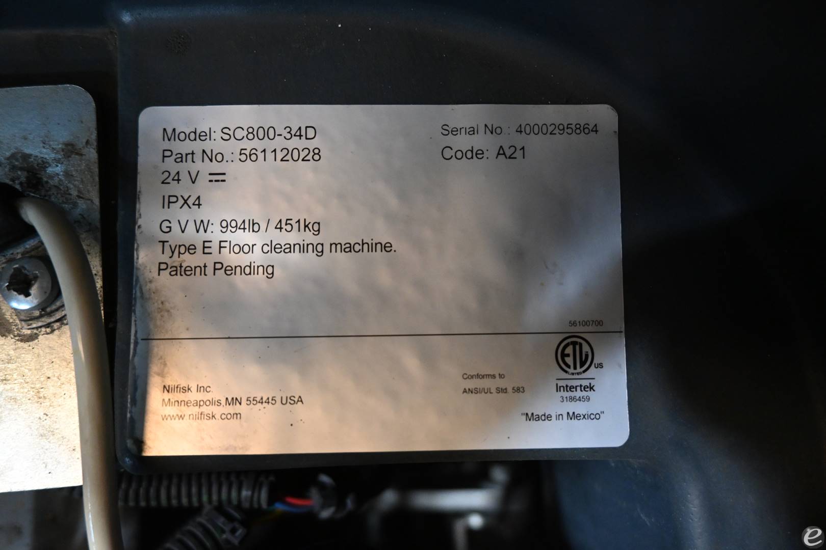 2021 Advance SC800-34D