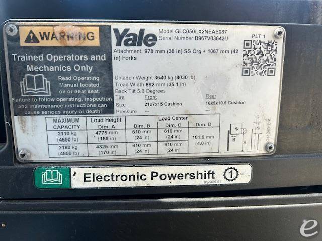 2020 Yale GLC050LX LP Gas Forklift - 123Forklift
